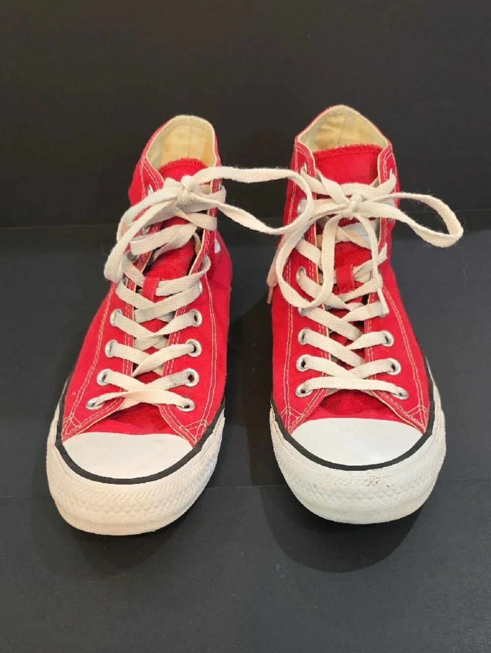 Converse High Top All Star Sneakers in Red with White Women Size 8.5 Men 6.5